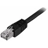 DELTACO F / UTP Cat6 patch kabelis, 0.5m, 250MHz, Delta-certified, LSZH, juodas / STP-60S