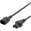 Bikuvalt DELTACO ikabelis IEC C15 - IEC C14, 0,5 m, juodas DEL-116-50