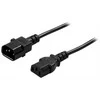 Inline Deltaco ilgintuvas, tiesus IEC 60320 C14 į tiesus IEC 60320 C13, max 250V / 10A, 3m juodas/ DEL-113A
