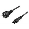 DELTACO įžemintas kabelis CEE 7/7, IEC 60320 C5, maksimalus 250V / 2,5A, 5m, juodas DEL-109G