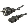 DELTACO įžemintas kabelis CEE 7/7 iki IEC 60320 C13 , max 250V / 10A, 0,5m, juodas / DEL-109M-50
