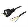 DELTACO grounded cable, CEE 7/7 , max 250V / 10A, 2m, juodas DEL-109R