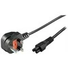 DELTACO kabelis, 3 kontaktų, BS 1363 į IEC 60320 C5 , 250V / 2.5A, 3m, juodas DEL-109F-UK