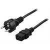 DELTACO kabelis CEE 7/7 į IEC 60320 C19 , max 250V / 16A, 2m, juodas DEL-109T