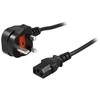 DELTACO kabelis UK, BS 1363-IEC C13, 10A, 2M, juodas DEL-109UK-10
