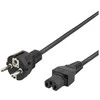 DELTACO maitinimo laidas CEE7 / 7 - IEC C15, 1m, juodas DEL-117