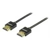 DELTACO plonas HDMI kabelis, UltraHD - 30Hz, 3m, 19 pin ha-ha, juodas / HDMI-HDMI