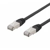 DELTACO S/FTP Cat6 patch kabelis, atsparus UV spinduliams, 3m, juodas SFTP-63UV
