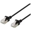 DELTACO U / FTP Cat6a pleistras kabelis, plonas, 3,8mm skersmens, 2m, juodas
