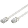 DELTACO U / UTP Cat6 patch kabelis, flat, 2m, 250MHz, baltas / TP-62V-FL