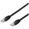 DELTACO U / UTP Cat6a patch kabelis, 0.3m, 500MHz, Delta-certified, LSZH, juodas TP-603SAU