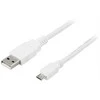 „DELTACO USB 2.0“ A tipo „Micro-B“ USB, 5 kontaktų, 1 m, baltas