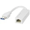 DELTACO USB 3.0 tinklo adapteris, Gigabit, 1xRJ45, 1xUSB3.0 A ha baltas / USB3-GIGA4