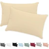 Design POSZEWKA 40X70 BEŻOWA BAWEŁNA JERSEY 150GSM OEKO TEX Z ZAMKIEM 2 SZTÓW