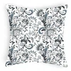 Designpremium Medvilninė pagalvės užvalkalas 40x40 cm, pilkas, gėlėtas