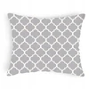 Designpremium Mėlynos spalvos 40x60 cm medvilninė pagalvės užvalkalas su pilku raštu