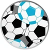 Designpremium Mėlynų kamuolių futbolo patalynės komplektas 160x200 cm