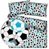 Designpremium Mėlynų kamuolių futbolo patalynės komplektas 160x200 cm