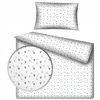 Designpremium Patalynė dziecięca bawełniana balta w pilka wzór serduszka 90x120 cm