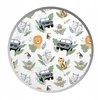 Designpremium Užvalkalas na poduszkę bawełniana wzór safari zwierzęta lwy tygrysy 70x80 cm