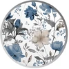 Designpremium Užvalkalas na poduszkę jaśka balta w mėlyna kwiaty hibiskus 40x40 cm