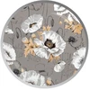 Designpremium Užvalkalas na poduszkę pilka w balta duże kwiaty maki 40x40 cm