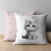 Detexpol Dvipusis medvilninis pagalvės užvalkalas 40x40 Cat Kitty
