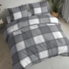 Detexpol Patalynė Flanelowa 220x200 KRATKA 100% Medvilnė Gruba i Ciepła JESIEŃ ZIMA