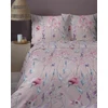 Detexpol Satininė patalynė 220x200 pudra su pastelinėmis gėlėmis - 5811 B