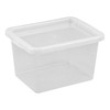 Dėžė su dangčiu Basic box Plast Team 13L permatoma