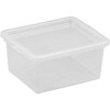 NHG Dėžė su dangčiu Basic box Plast Team 2L permatoma