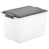 Dėžė su dangčiu Contenitore Rotho 39.5x27.5x27cm/19L permat./pilku dangčiu