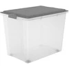 Dėžė su dangčiu Contenitore Rotho 57x39.5x43.5cm/70L permat./pilku dangčiu