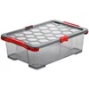 Bikuvalt Dėžė su dangčiu Evo Total Rotho 59x39.5x18.5cm/30L permatoma/pilka