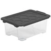 Dėžė su dangčiu Evo Safe Rotho 39.3x34.4x28.3cm/11L permatoma/antracito sp.