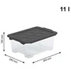 Dėžė su dangčiu Evo Safe Rotho 39.3x34.4x28.3cm/11L permatoma/antracito sp.