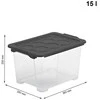 Dėžė su dangčiu Evo Safe Rotho 46x39.3x28.3cm/15L permatoma/antracito sp.