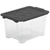 Dėžė su dangčiu Evo Safe Rotho 46x39.3x28.3cm/15L permatoma/antracito sp.