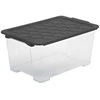Dėžė su dangčiu Evo Safe Rotho 59x53x39.5cm/44L permatoma/antracito sp.