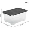 Dėžė su dangčiu Evo Safe Rotho 59x53x39.5cm/44L permatoma/antracito sp.