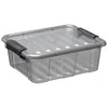 Dėžė su dangčiu Home Box Plast Team 1.5L/7.2x20.5x17cm permatoma/pilka