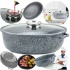 DIDELĖ skrudinimo skarda EDENBERG GOOSE NELIMPANČIUS MARMURO AROMATAS 38cm 8.0L