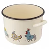 Didelis emaliuotas puodas indukcinėms dujoms Silesia Kurki kremas 7,5 l 24 cm