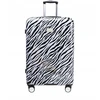 Didelis kelioninis lagaminas ant ratų, kietas ABS PUCCINI Zebra ABS015A-10