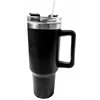 DIDELIS PLIENINIS TERMINIS PUODYLAS SU ŠIAUDU IR RANKENE kavai, arbatai, 1200ml, apvalus