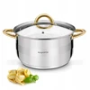 DIDELIS PUODAS Indukcinis PLIENINIS DANGIS Konighoffer Faro Gold 9,2 l 28 cm