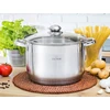 Didelis sidabrinis puodas su dangteliu 9,5L Zilner 28cm