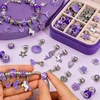 DIDELIŲ karoliukų rinkinys, skirtas apyrankėms gaminti „pasidaryk pats“ Creative PURPLE dovana