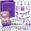 DIDELIŲ karoliukų rinkinys, skirtas apyrankėms gaminti „pasidaryk pats“ Creative PURPLE dovana