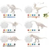 Dinozaurai dažymui dažais, rinkinyje 55 vnt. 3D tapyba Kūrybinis rinkinys